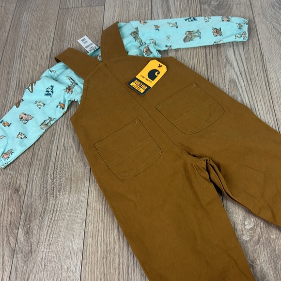 NWT Carhartt baby girls ruffle overall onesie set - Picture 11 of 12